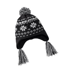 Fair Isle Tassel Womens Beanies